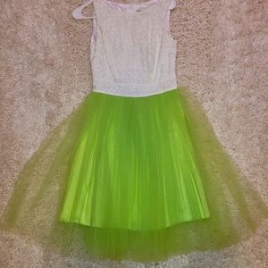 White and green dress flowers